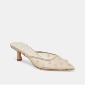 Dolce Vita x For Love and Lemons Claire Heels in French Vanilla Mesh 7